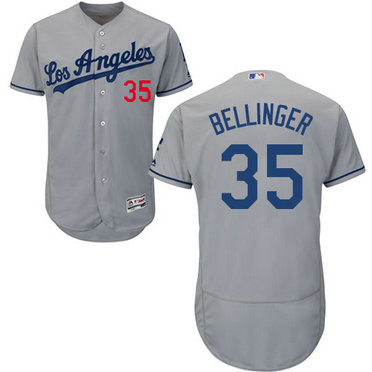 Dodgers #35 Cody Bellinger Grey Flexbase Authentic Collection Stitched MLB Jersey