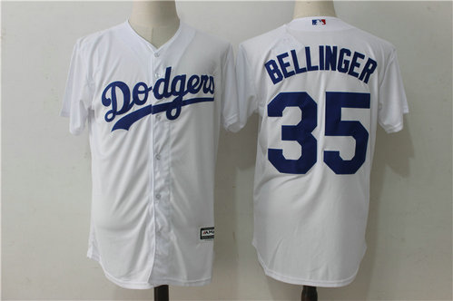 Dodgers 35 Cody Bellinger White Cool Base Jersey