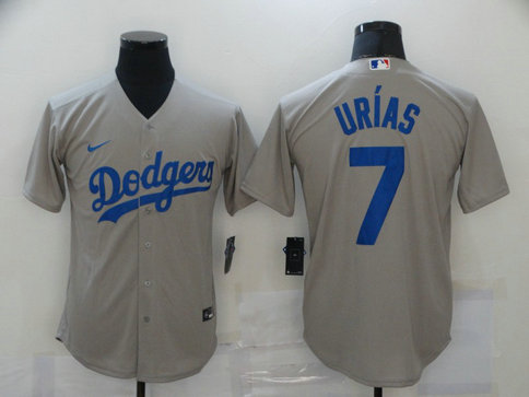 Dodgers 7 Julio Urias Gray 2020 Nike Cool Base Jersey