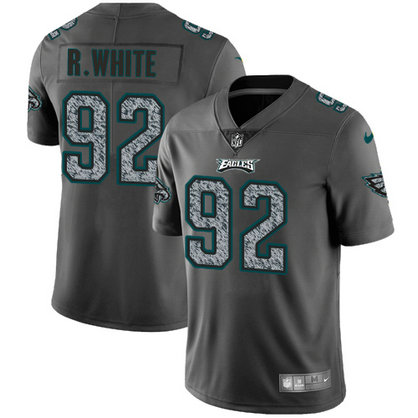Eagles #92 Reggie White Gray Static Men's Stitched Football Vapor Untouchable Limited Jersey