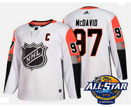 Edmonton Oilers #97 Connor McDavid White 2018 NHL All-Star Men's Stitched Ice Hockey Jersey