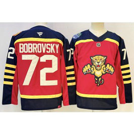 Florida Panthers 72 Sergei Bobrovsky Red New Men Jersey