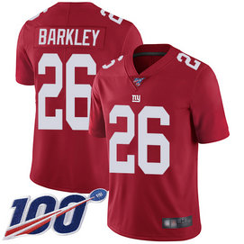 Giants #26 Saquon Barkley Red Alternate Men's Stitched Football