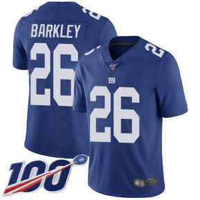 Giants #26 Saquon Barkley Royal Blue Team Color Men's Stitched