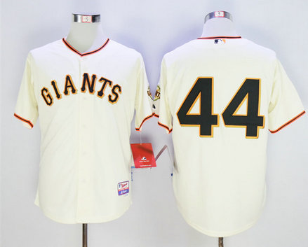 Giants 44 Willie McCovey Cream Cool Base Jersey