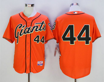 Giants 44 Willie McCovey Orange Cool Base Jersey