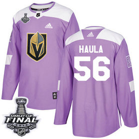 Golden Knights #56 Erik Haula Purple Authentic Fights Cancer 2018 Stanley Cup Final Stitched NHL Adidas Jersey