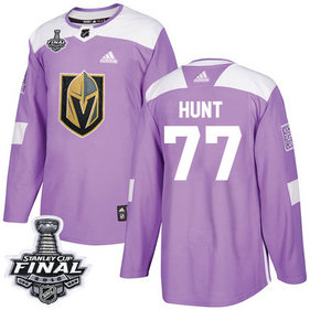 Golden Knights #77 Brad Hunt Purple Authentic Fights Cancer 2018 Stanley Cup Final Stitched NHL Adidas Jersey