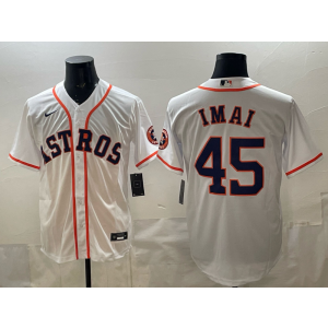 Houston Astros 45 Imai White Cool Base Men Jersey