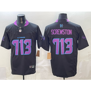 Houston Texans 713 Screwston Black F.U.S.E. Vapor Limited Men Jersey