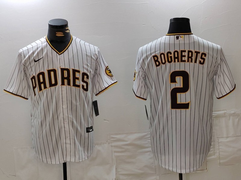 MLB Padres 2 Bogaerts White Nike Cool Base Men Jersey