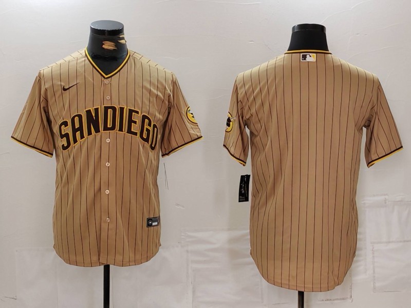 MLB Padres Blank Brown Nike Cool Base Men Jersey