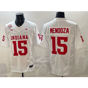 Indiana Hoosiers 15 Fernando Mendoza White F.U.S.E. Vapor Limited Men Jersey with Patch