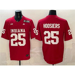 Indiana Hoosiers 25 Hoosiers Red F.U.S.E. Vapor Limited Men Jersey with 2026 Patch