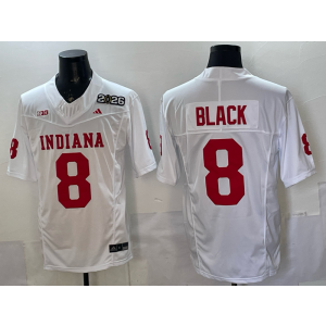 Indiana Hoosiers 8 Black White F.U.S.E. Vapor Limited Men Jersey with 2026 Patch