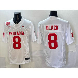 Indiana Hoosiers 8 Kaelon Black White 2025 National Champions F.U.S.E. Vapor Limited Men Jersey