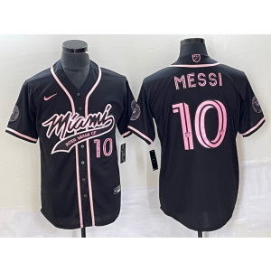 Inter Miami CF 10 Messi Black Baseball Vapor Limited Men Jersey