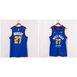 Jordan NBA Nuggets 27 Jamal Murray Blue Swingman Men Jersey
