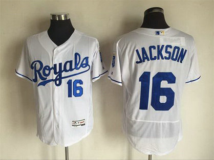 Kansas City Royals #16 Bo Jackson White 2016 Flexbase Majestic Baseball Jersey