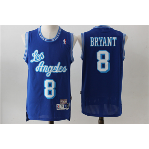 Lakers 8 Kobe Bryant Blue Hardwood Classics Men Jersey