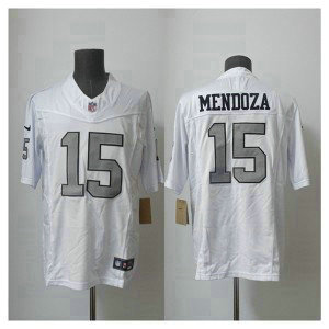 Las Vegas Raiders 15 Fernando Mendoza White Color Rush F.U.S.E. Vapor Limited Men Jersey Las Vegas Raiders 15 Fernando Mendoza White Color Rush F.U.S.E. Vapor Limited Men Jersey