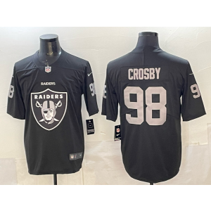 Las Vegas Raiders 98 Crosby Black Team Logo Vapor Limited Men Jersey