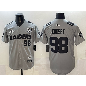 Las Vegas Raiders 98 Crosby Gret Vapor Baseball Limited Men Jersey with Patch
