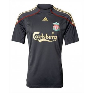 Liverpool 09-10 Black Soccer Men Jersey
