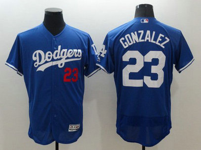 Los Angeles Dodgers #23 Adrian Gonzalez Royal Blue 2016 Flexbase Majestic Baseball Jersey