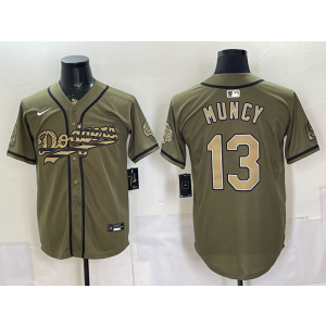 Los Angeles Dodgers 13 Muncy Salute to Service Cool Base Men Jersey Los Angeles Dodgers 13 Muncy Salute to Service Cool Base Men Jersey
