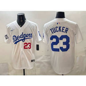 Los Angeles Dodgers 23 Tucker White 2025 World Series Cool Base Men Jersey