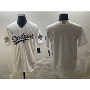 Los Angeles Dodgers Blank 2026 White Gold Champion Cool Base Men Jersey