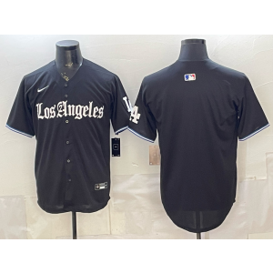 Los Angeles Dodgers Blank Black Cool Base Men Jersey
