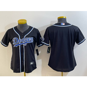 Los Angeles Dodgers Blank Black Cool Base Women Jersey