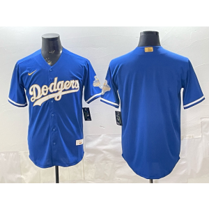 Los Angeles Dodgers Blank Blue 2026 Gold Champion Cool Base Men Jersey