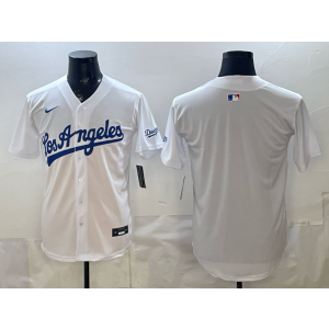 Los Angeles Dodgers Blank White Cool Base Men Jersey