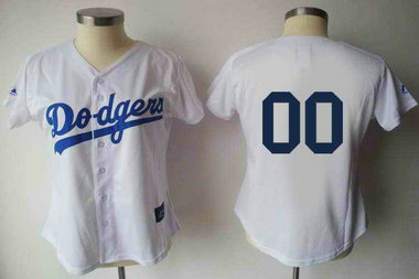 Los Angeles Dodgers Blank White Women Custom Jerseys