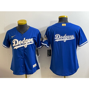 Los Angeles Dodgers Blue 2026 Gold Champion Cool Base Women Jersey