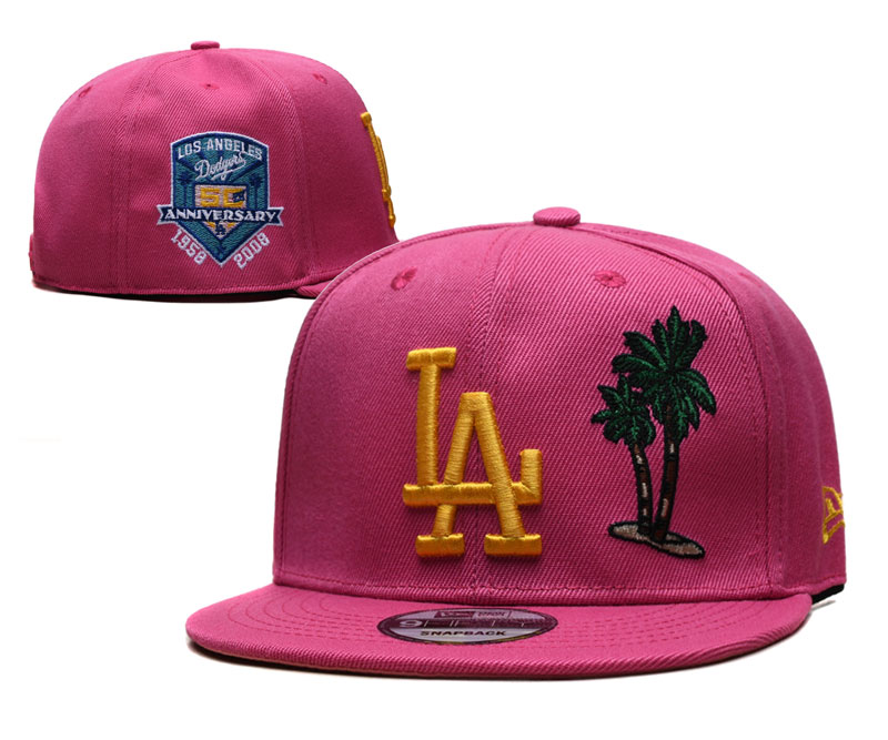 Los Angeles Dodgers pink caps tx 2