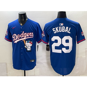 Los Angeles Dodgers x Hello Kitty 29 Skubal Blue Men Jersey Los Angeles Dodgers x Hello Kitty 29 Skubal Blue Men Jersey