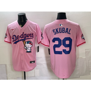 Los Angeles Dodgers x Hello Kitty 29 Skubal Pink Men Jersey Los Angeles Dodgers x Hello Kitty 29 Skubal Pink Men Jersey