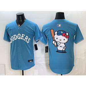 Los Angeles Dodgers x Hello Kitty Light Blue Men Jersey Los Angeles Dodgers x Hello Kitty Light Blue Men Jersey