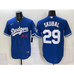 Los Angeles Dodgers x KAWS 29 Skubal Blue Men Jersey