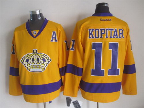 NHL Los Angeles Kings #11 Anze Kopitar Yellow Jersey