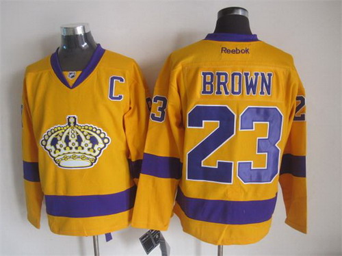 NHL Los Angeles Kings #23 Dustin Brown Yellow Jersey