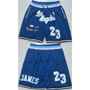 Los Angeles Lakers 23 LeBron James Blue 2026 Shorts (Run Small)
