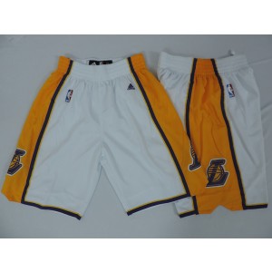 Los Angeles Lakers White NBA Shorts
