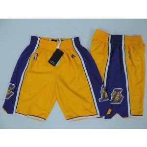 Los Angeles Lakers Yellow NBA Shorts