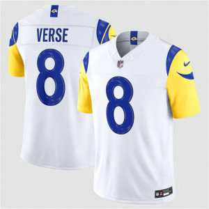 Los Angeles Rams 8 Jared Verse White 2026 New F.U.S.E. Vapor Limited Men Jersey