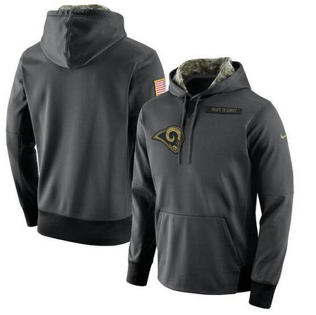 Los Angeles Rams Nike Anthracite Salute To Service Player Performance Hoodie